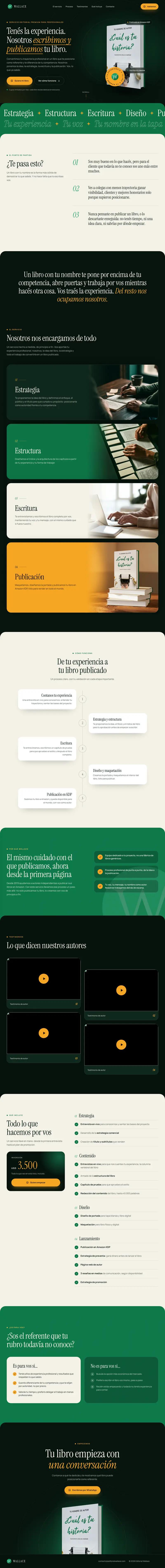 Página de inicio de Editorial Wallace